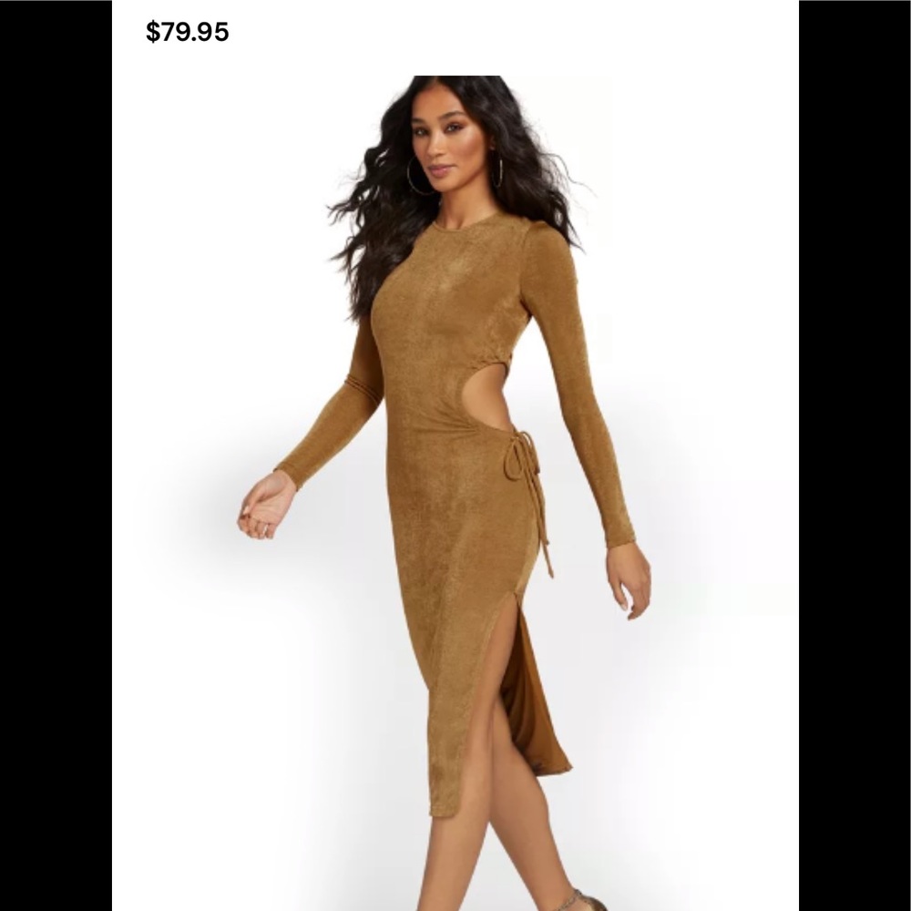 Long sleeve cut out bodycon dress - Lena